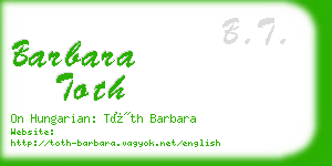 barbara toth business card